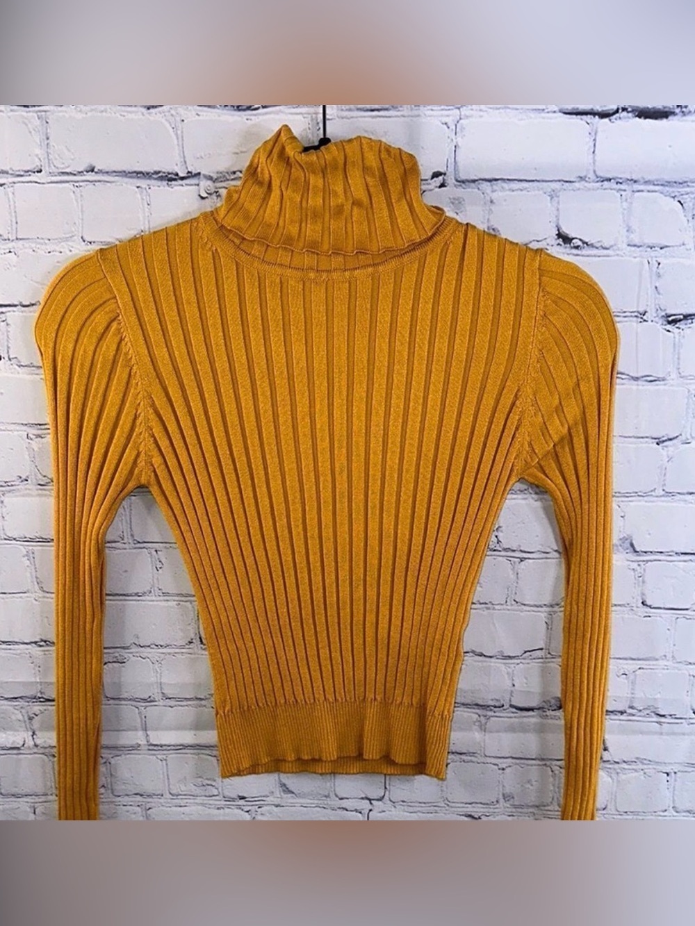 Zara Ribbed Turtleneck - Mustard Color, Size Small, New with Tag